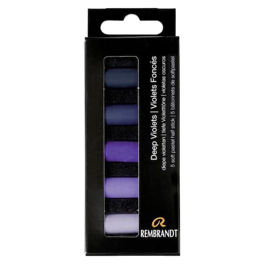 Rembrandt 5 Color Deep Violets Half Stick Soft Pastel Set